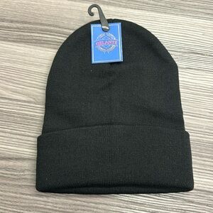 Gelante all black solid color beanie hat unisex new